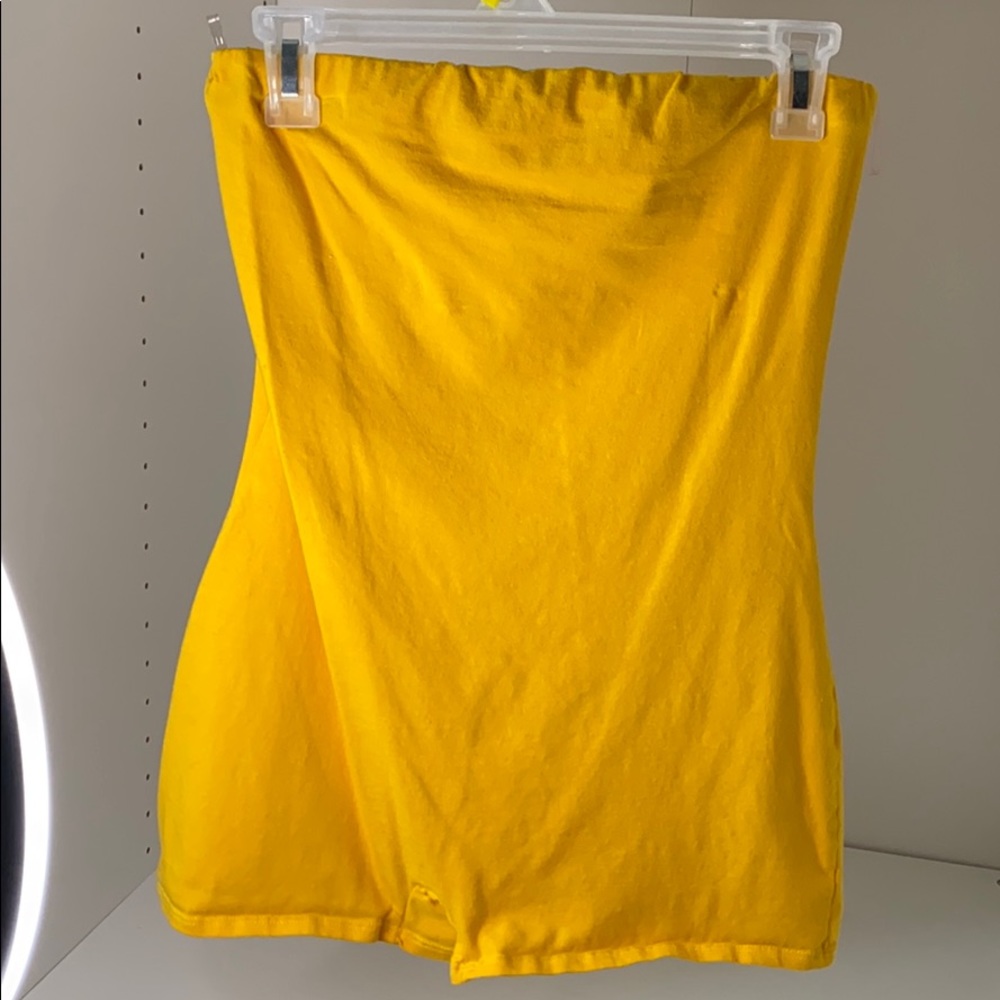 Yellow/orange Shorts crop top jump suit